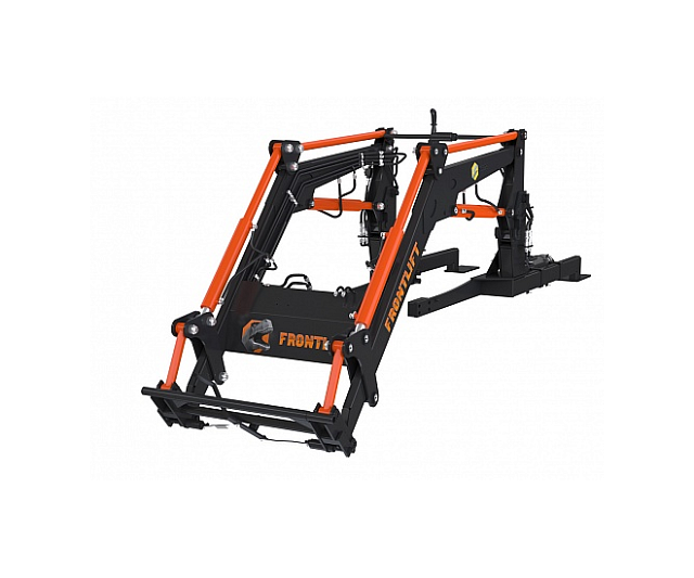 Погрузчик фронтальный FRONTLIFT-1200, с модернизированными гидравлическими магистралями, к тракторам ЛМЗ, YTO, LOVOL, DEUTZ-FAHR